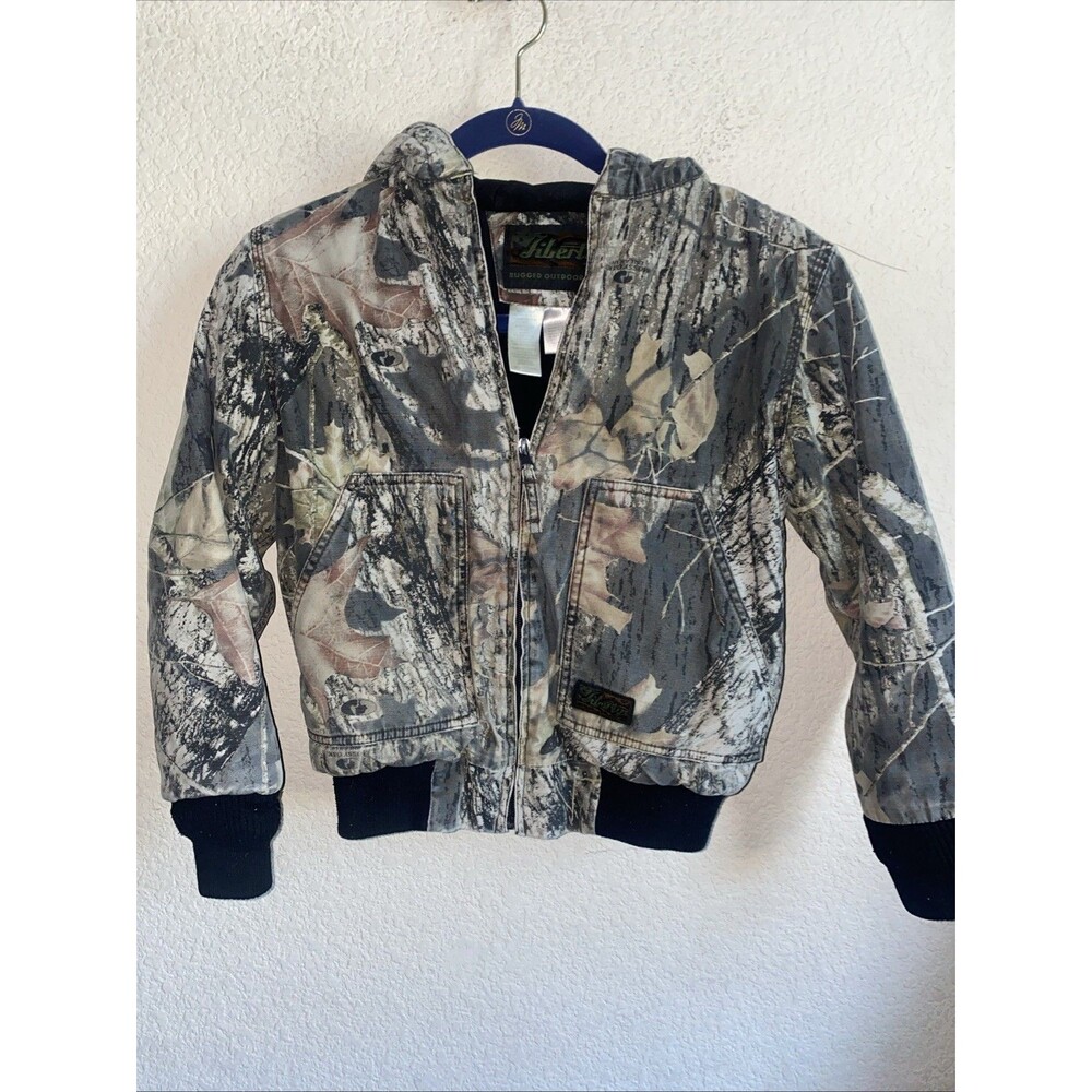 Vintage Liberty Real Tree Camo Bomber Jacket Hunting Camouflage Med Youth